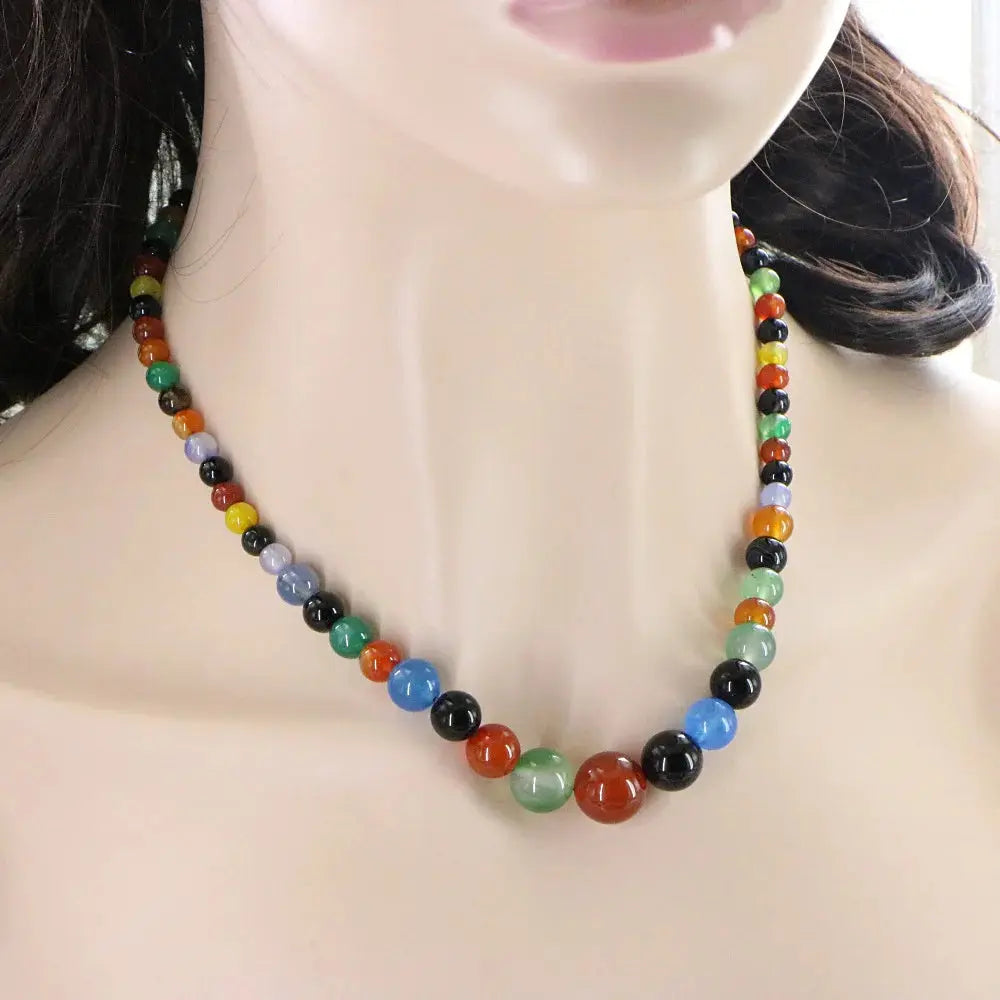 Collier Bohème en Pierres Naturelles Multicolores – Style Élégant et Festif-Collier-Héritage Chic -Heritage Chic