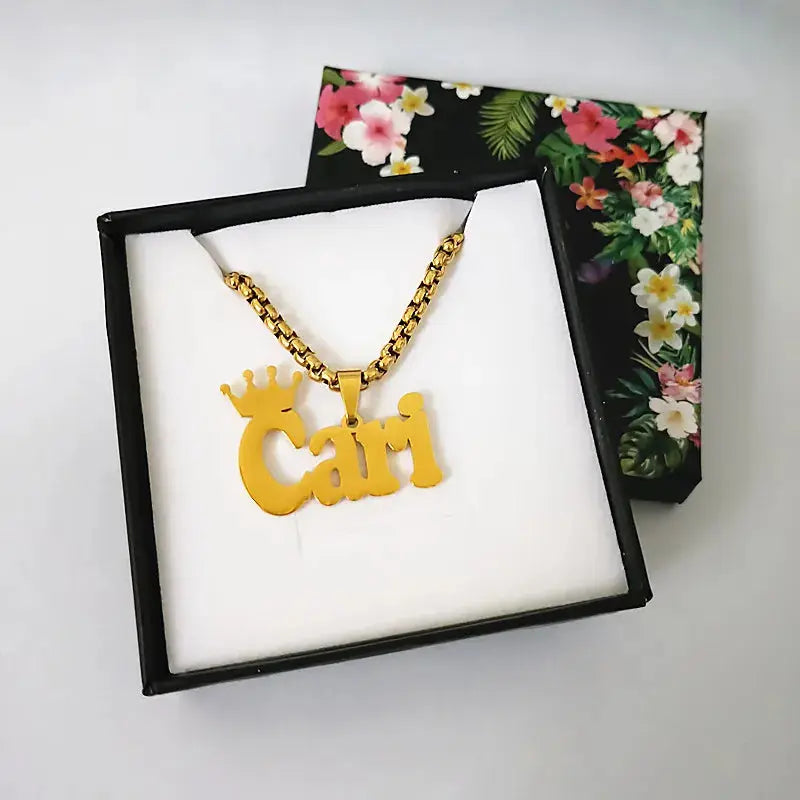 collier personnalisé Cari en acier inoxydable