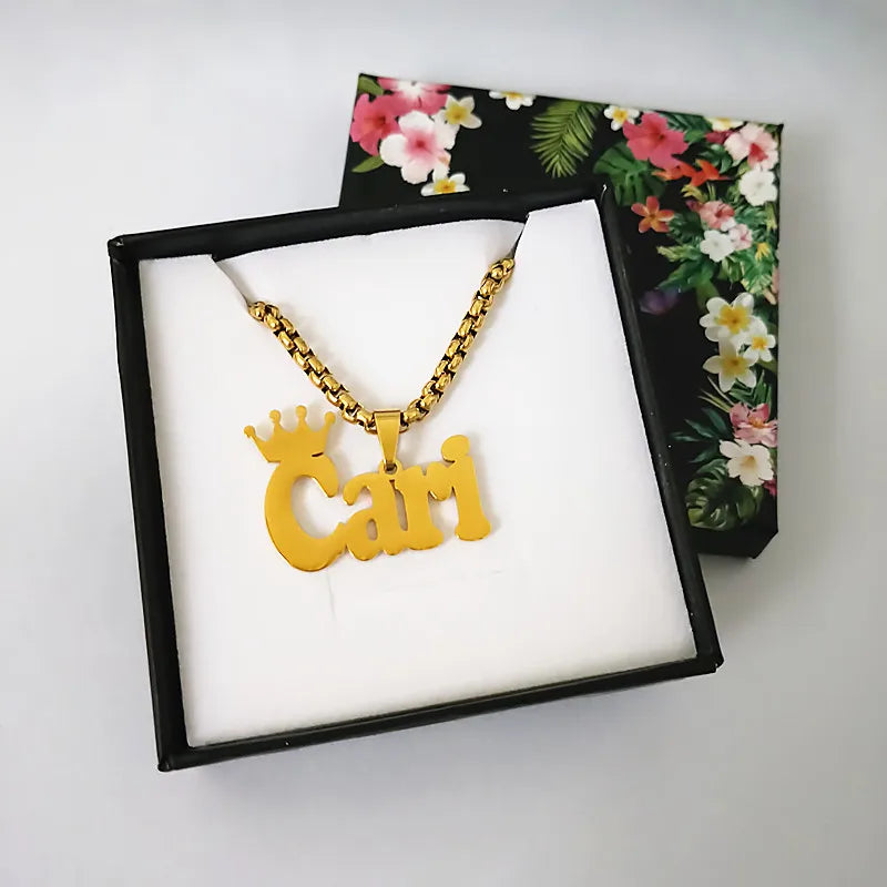 collier personnalisé Cari en acier inoxydable