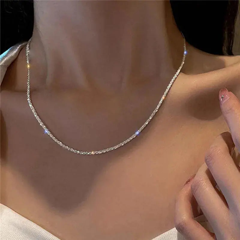 Collier en Argent Sterling S925 Authentique – Chaîne Fine Élégante-Collier-Héritage Chic -Silver-Heritage Chic