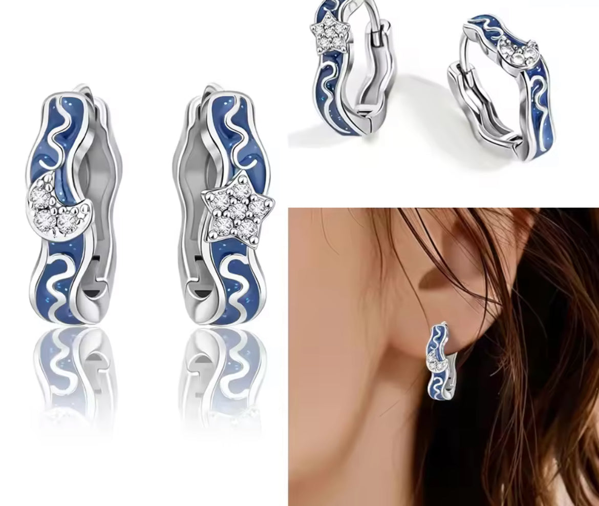 Boucles d’Oreilles Cœur en Argent 925 Certifié – Zircon Coloré Élégant 2025