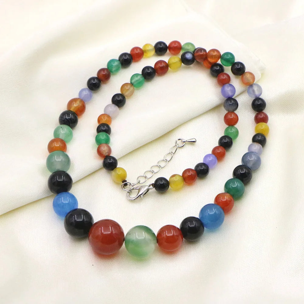 Collier Bohème Pierres Naturelles Multicolores