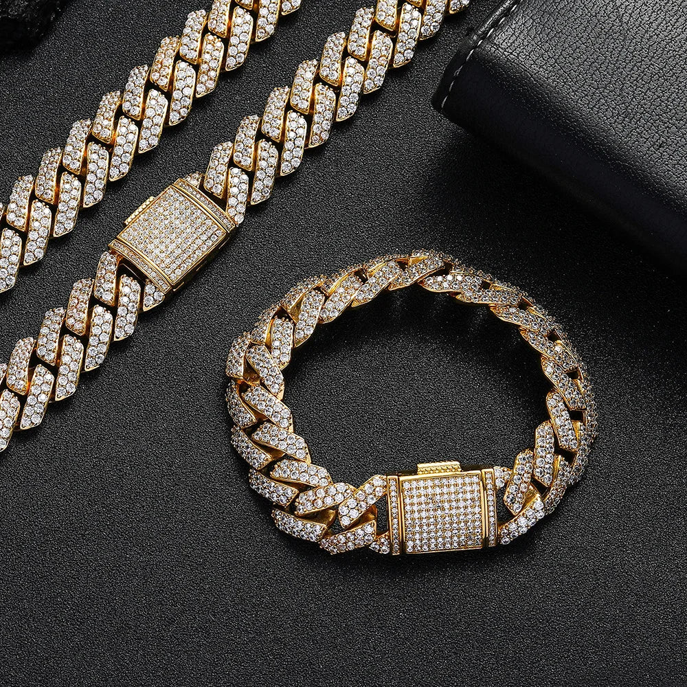 Chaîne Homme Miami Cuban 18K – Style Hip-Hop et Party