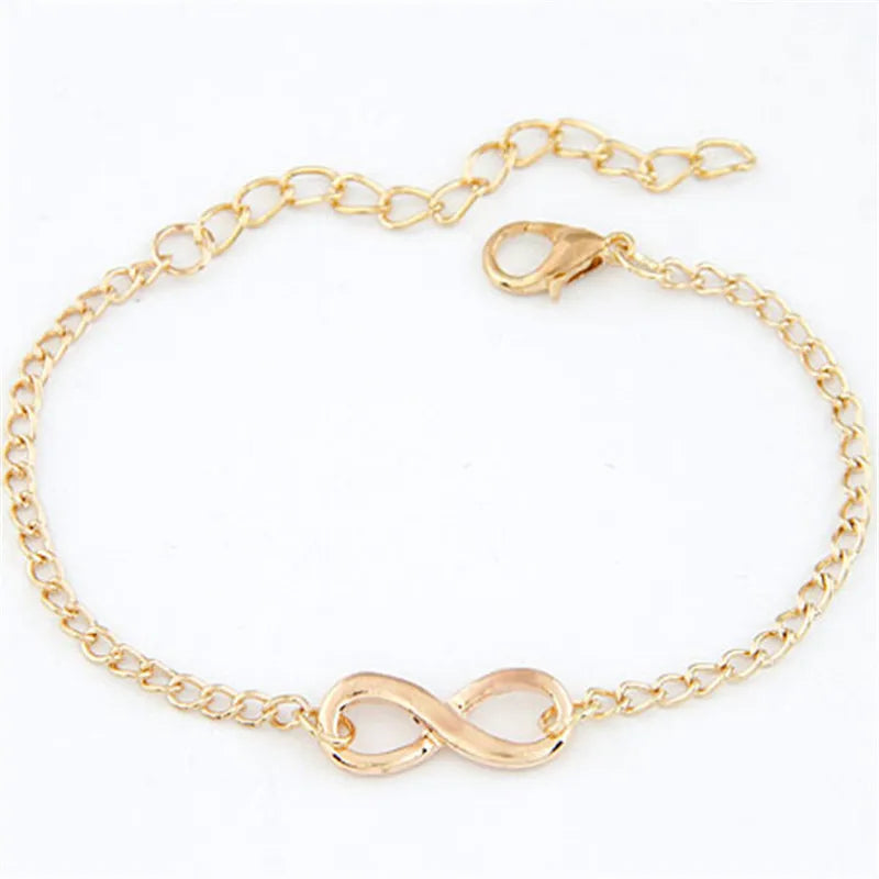 L117 Fashion Pulseras Bijoux New Women 8 Infinity Bracelet For Men Jewelry Girl Gift Charm Bangles Pulseiras Heritage Chic