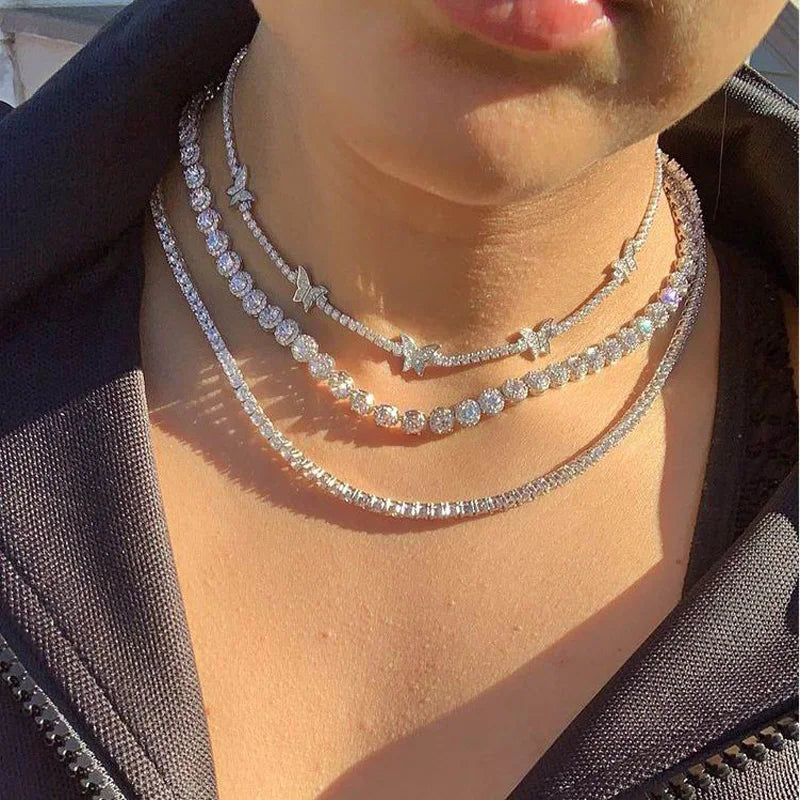 Collier Tennis 4mm Zircon Cubique – Luxe Brillant Femme