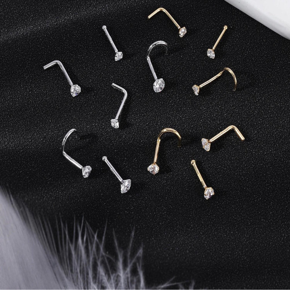 Piercing nez cristal – Acier 925