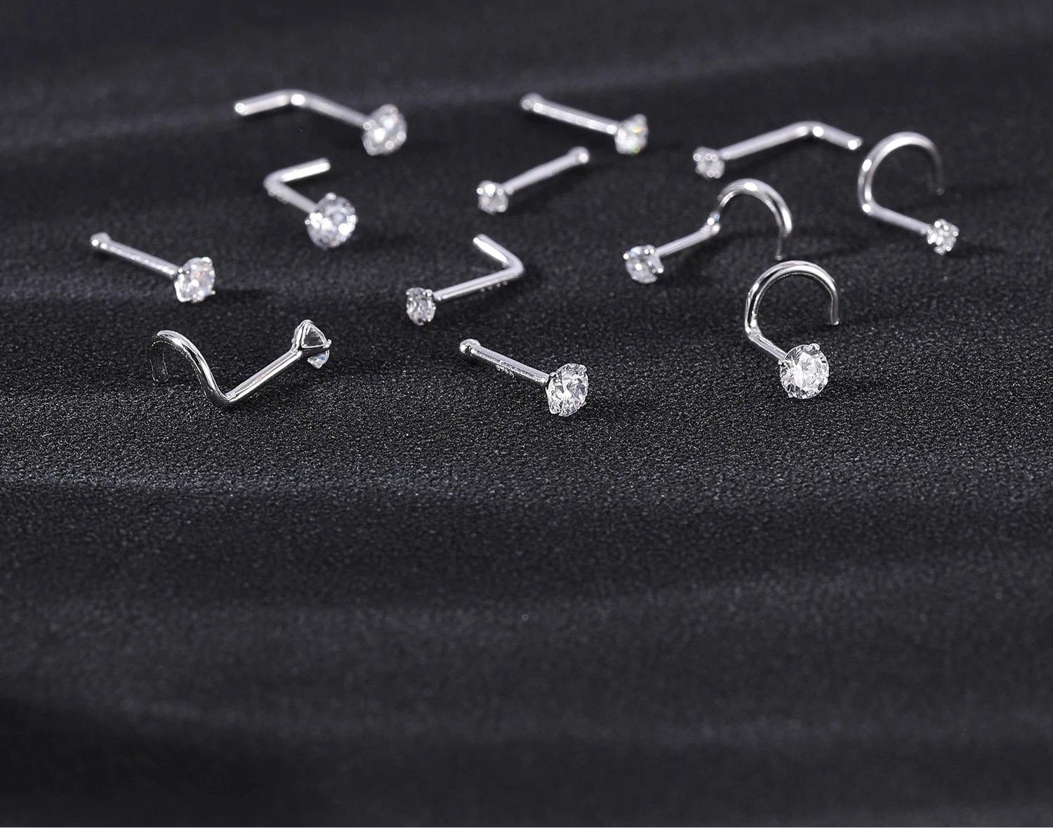 Piercing nez cristal – Acier 925