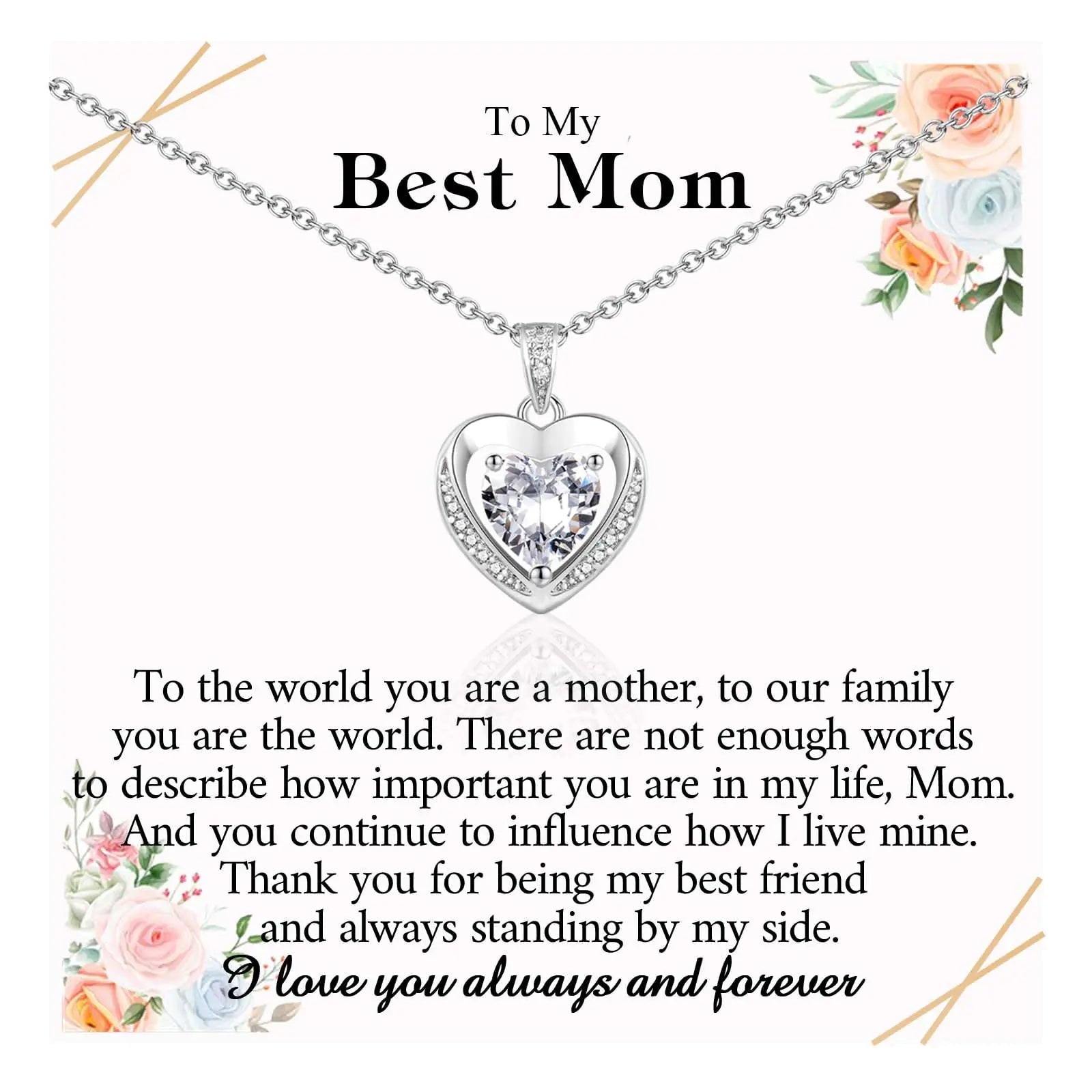 ACOGVN Necklace Gifts for Mom Christmas Birthday Valentines Day Mothers Day Gifts Stocking Stuffers for Mom Women Trendy Hearts Necklace Jewerly Gifts Presents for Mom Mother from Daughter Son Heritage Chic