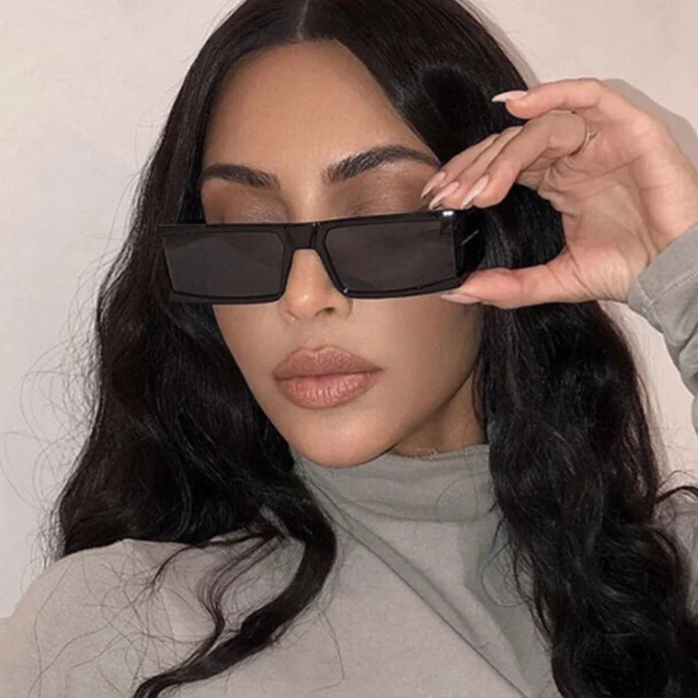 Lunettes Carrées Femme Foncé Verres Sans Bord Dorés | Héritage Chic-Lunette de soleil-Héritage Chic -Heritage Chic