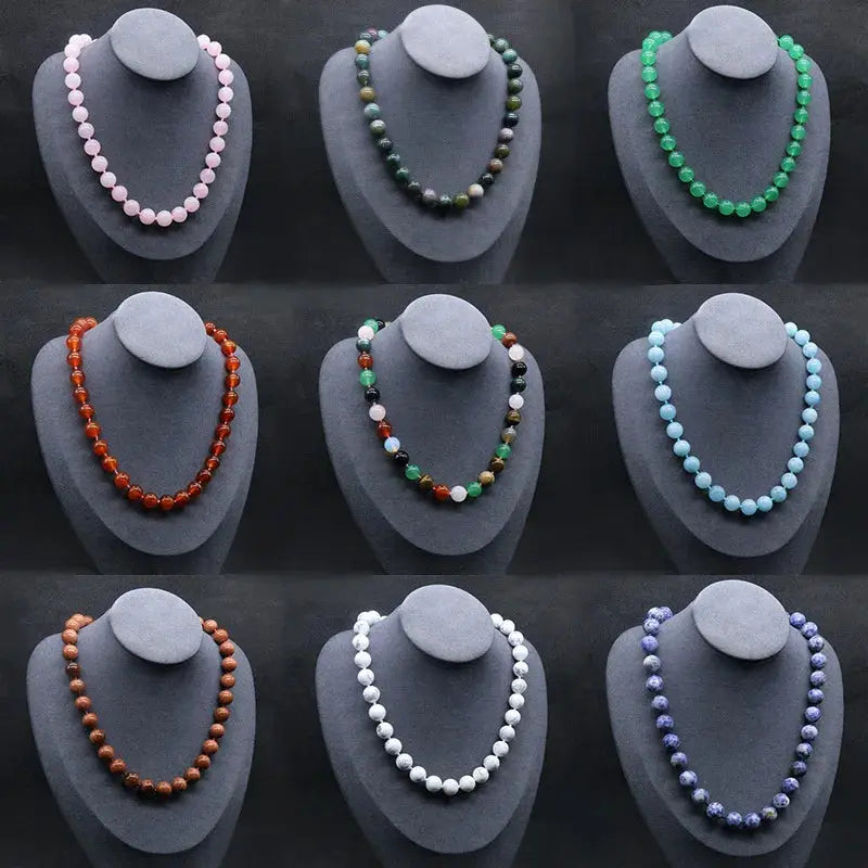 Collier en Pierres Naturelles – Énergie et Élégance-Collier-Héritage Chic -blue dot-50CM-Heritage Chic