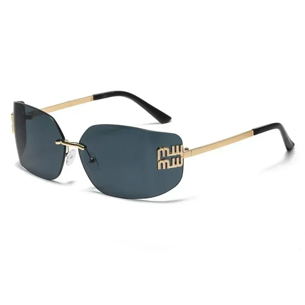 Lunettes Sans Bord UV400 premium Courbées – Élégance UV400