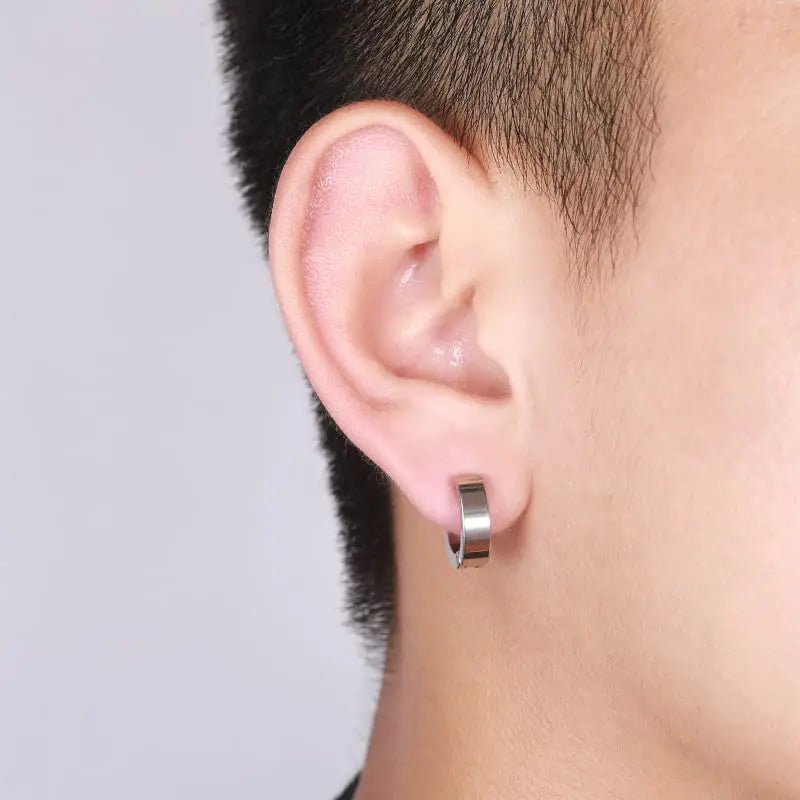 Boucles d’oreilles croix homme – Lot de 2 à 24 pièces en acier inoxydable