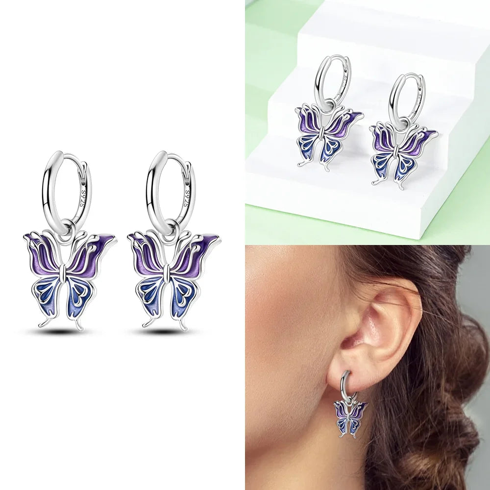 Boucles d’Oreilles Cœur en Argent 925 Certifié – Zircon Coloré Élégant 2025