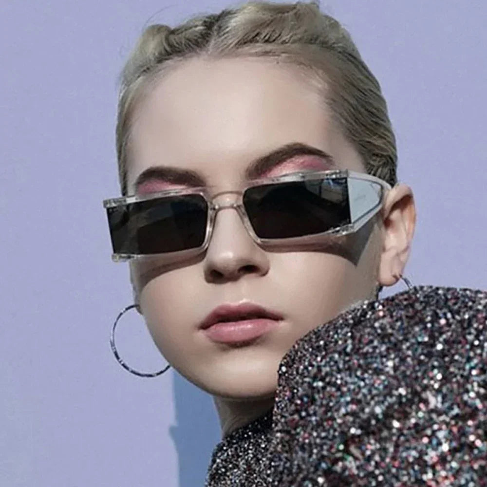 Lunettes Rétro Punk UV400 carrées– Small Frame UV400 Mixte