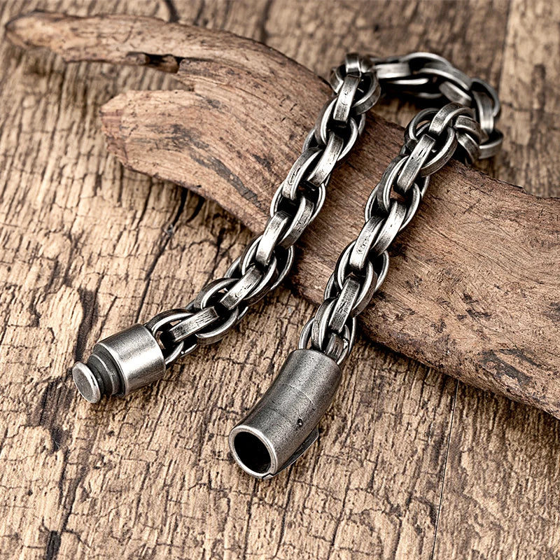 Bracelet tressé homme – Acier inoxydable, design torsadé moderne, style tendance