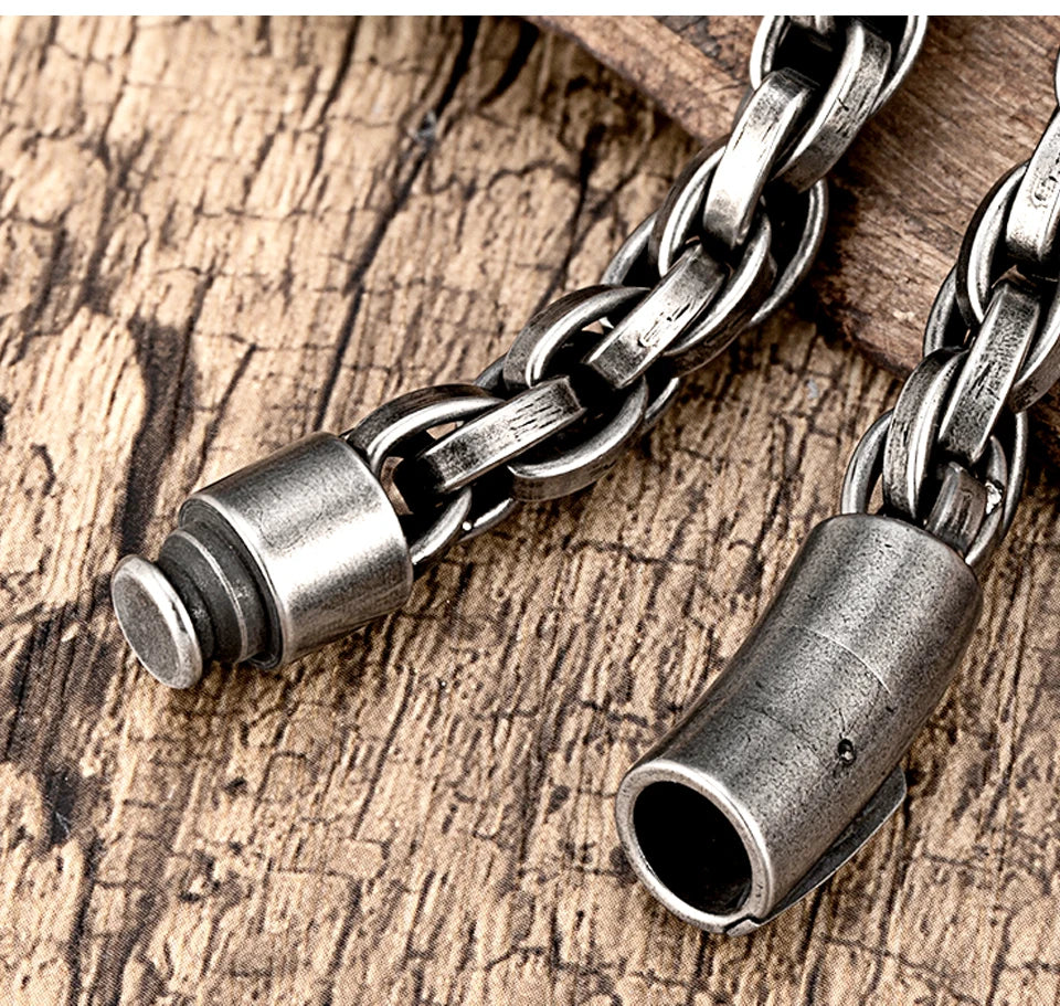 Pulsera trenzada para hombre - Acero inoxidable, diseño moderno y estilo moderno.