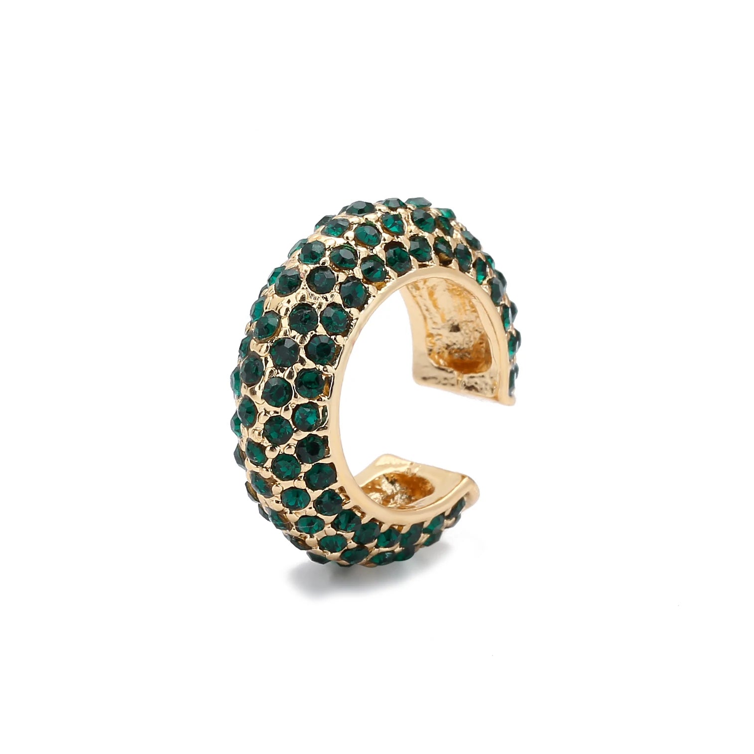 Clip d’Oreille Sans Perçage en Forme de C, Cristaux Zircon, Style Empilable