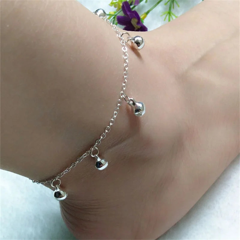 Bracelet de Cheville Bohème – Perles & Clochettes, Doré ou Argenté