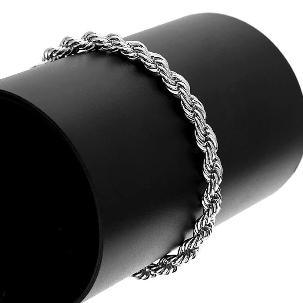 Bracelet homme en corde noire, style minimaliste et ajustable