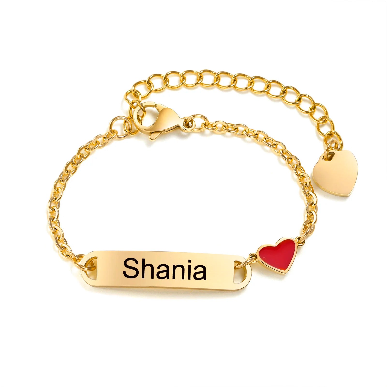 Bracelet Personnalisé Filles - Acier Inoxydable avec Nom Gravé