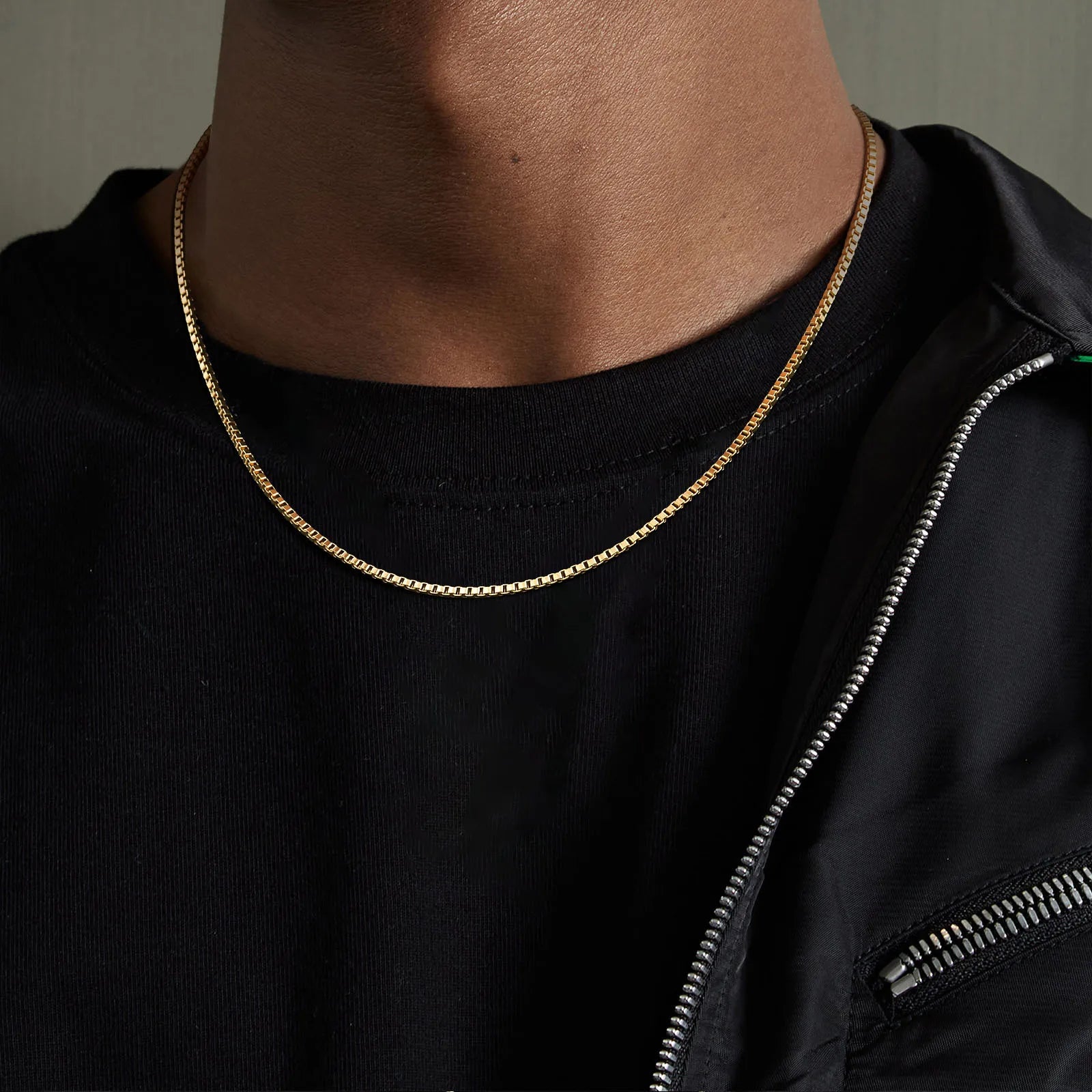 Chaîne Fine Dorée – Collier Unisexe en Acier Inoxydable
