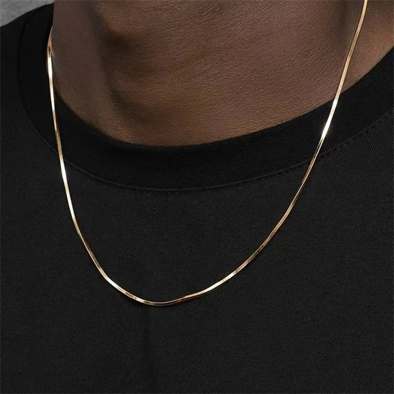 Chaîne Snake Or  – Collier Fin Acier Inoxydable pour Homme