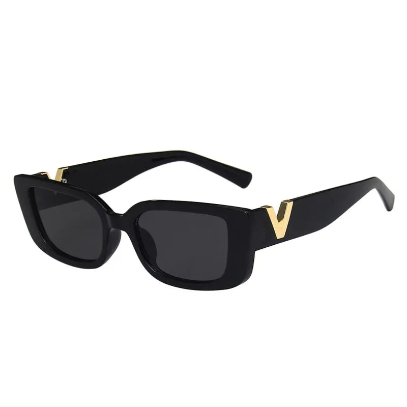 Lunettes de Soleil Femme – Monture Rectangulaire Vintage, UV400