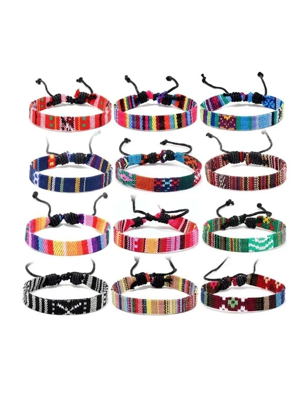 Bracelet Boho Plage – Lot de 12 bracelets été mixtes