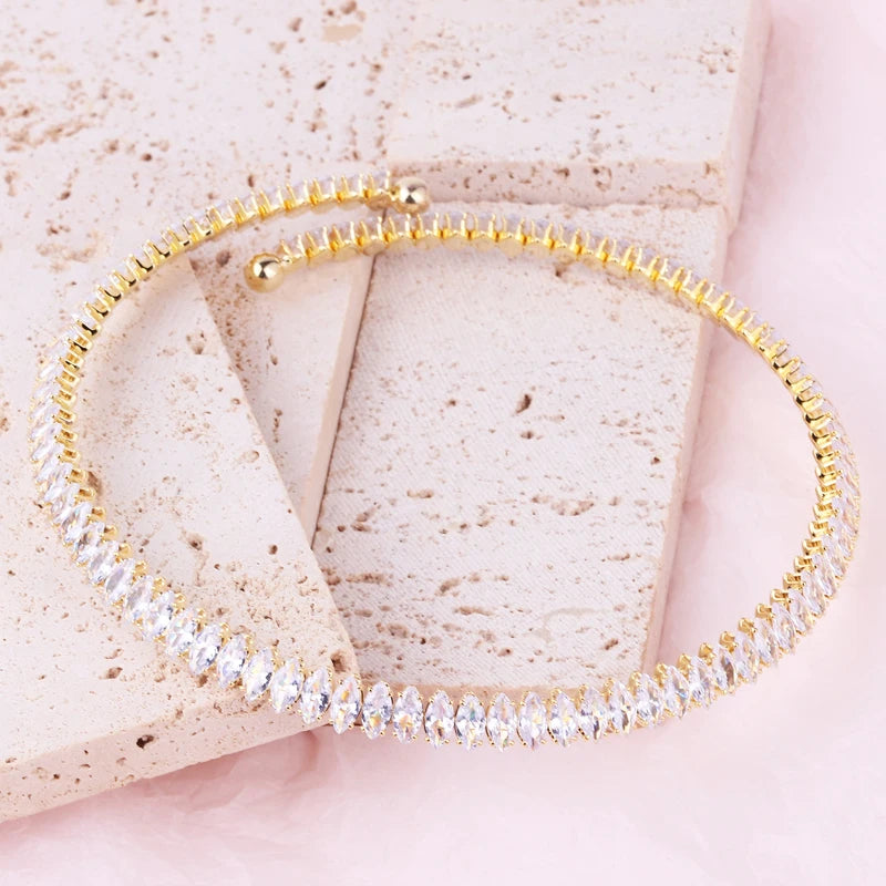 Collier Tennis Multicolore Femme – Zircon Brillant