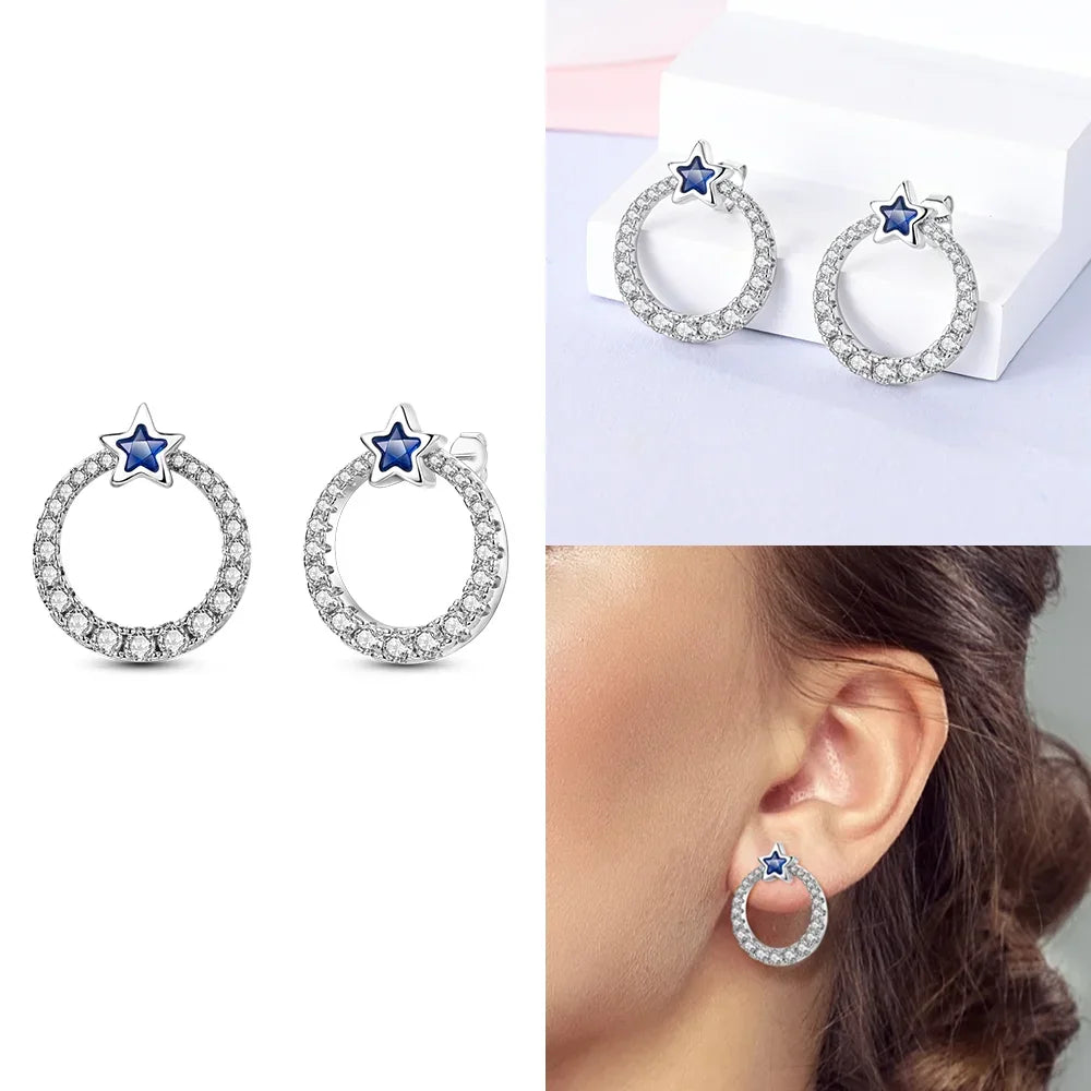 Boucles d’Oreilles Cœur en Argent 925 Certifié – Zircon Coloré Élégant 2025