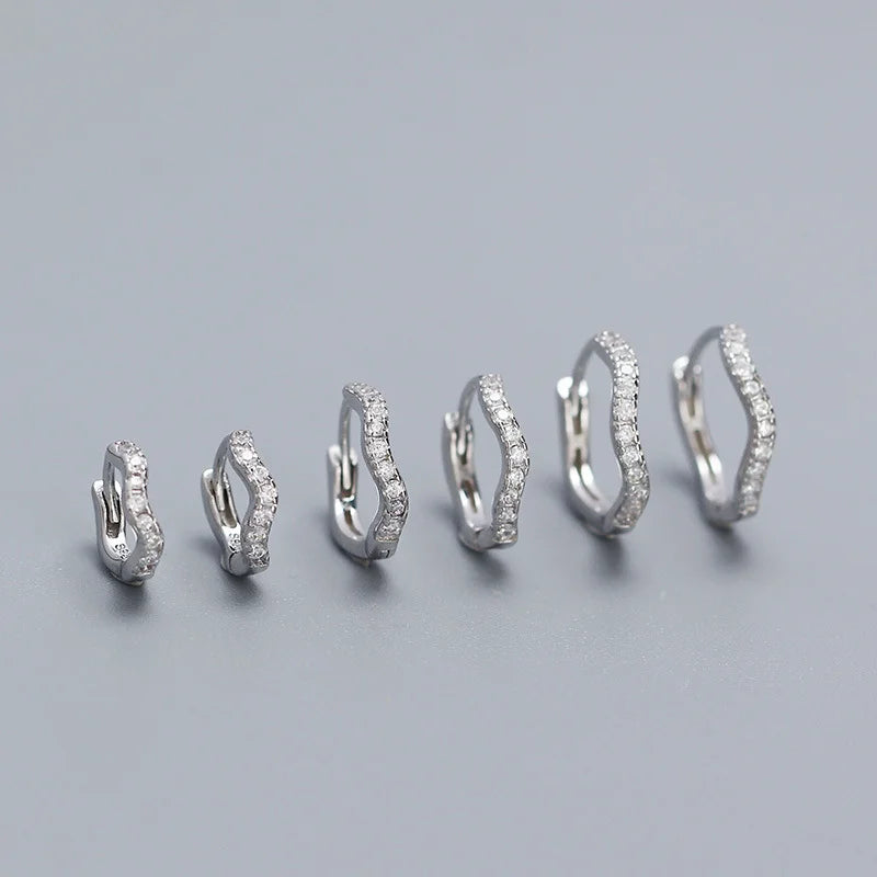 Créoles WANTME en Argent 925 – Design Ondulé Or et Argent – Style Bohème Chic