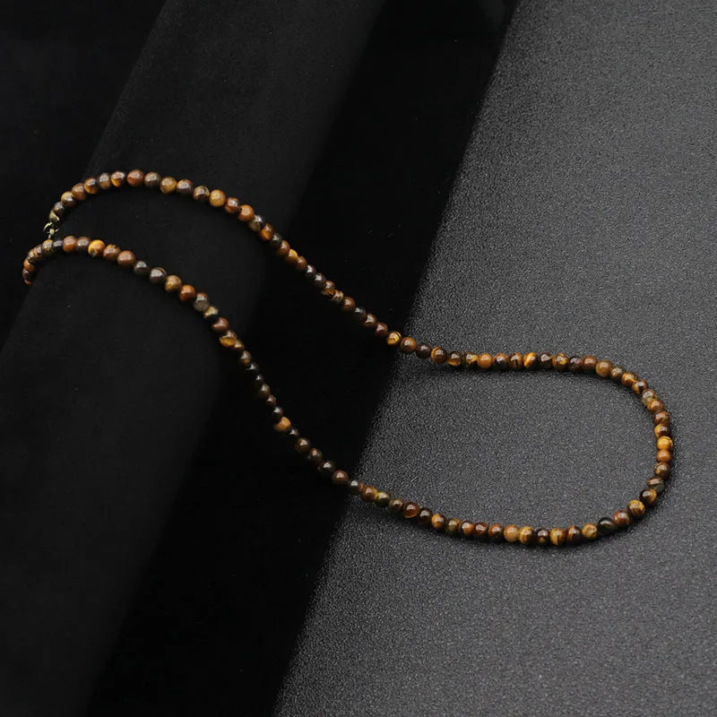Collier Choker Homme en Pierres Naturelles, Style Minimaliste