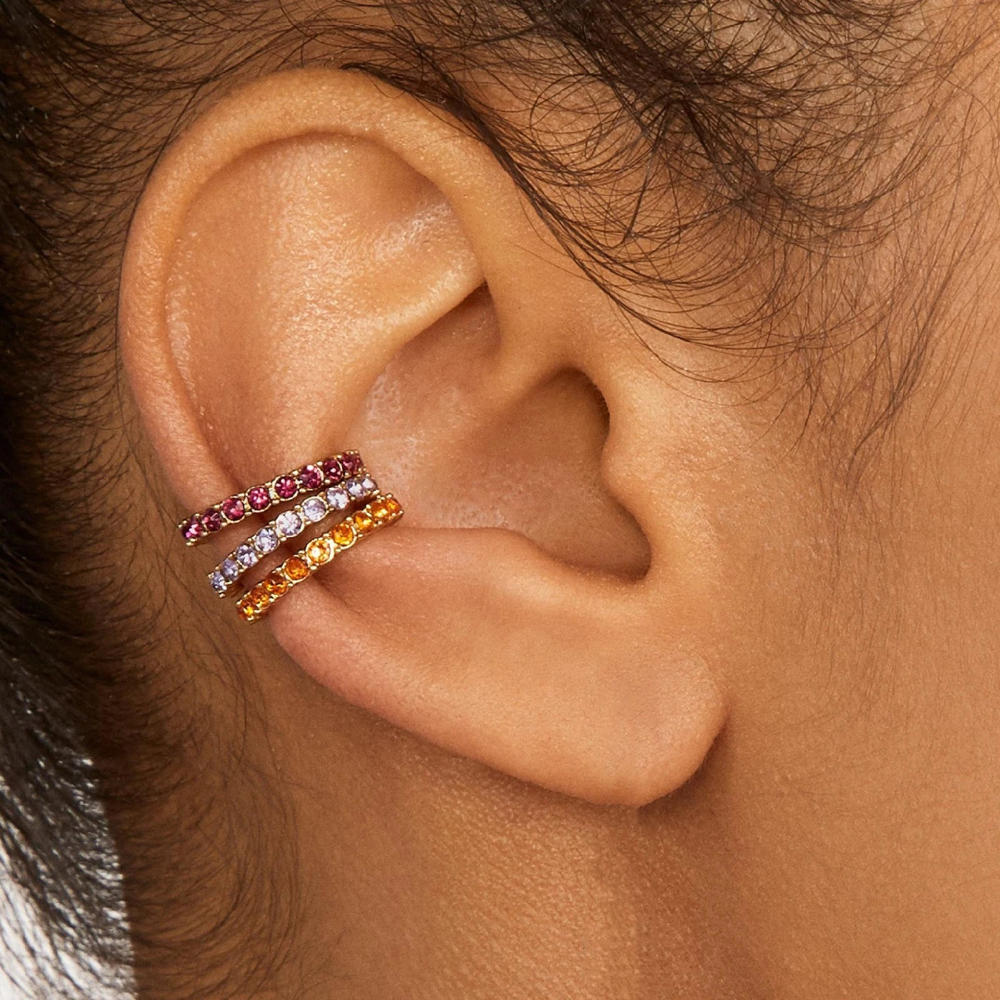 Créoles en argent 925 avec pierres colorées pour femme – Style européen élégant