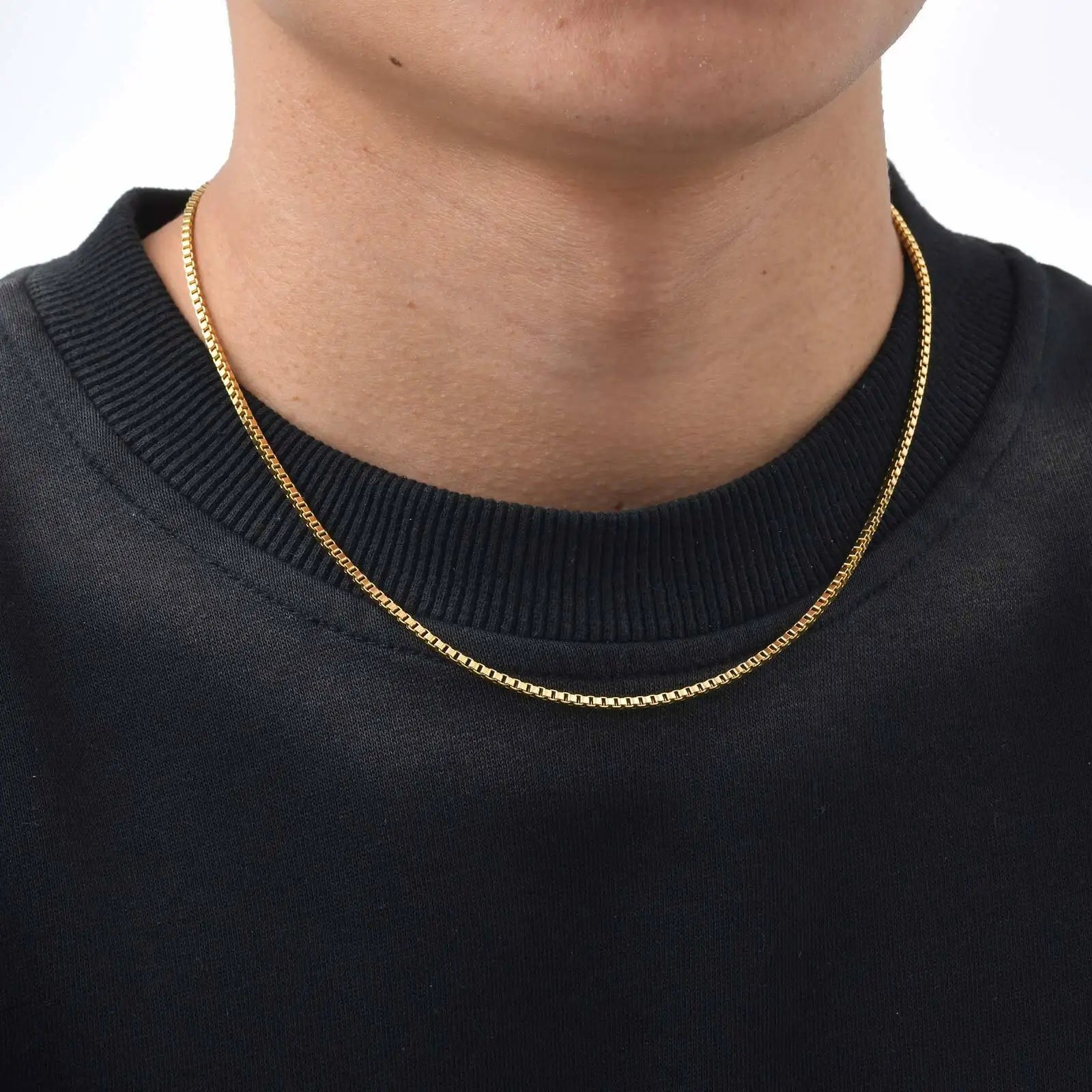 Chaîne Fine Dorée – Collier Unisexe en Acier Inoxydable