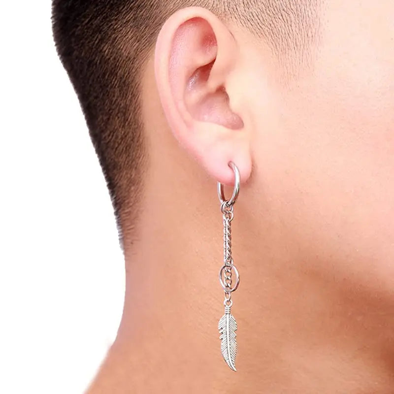 Boucles d’oreilles croix homme – Lot de 2 à 24 pièces en acier inoxydable